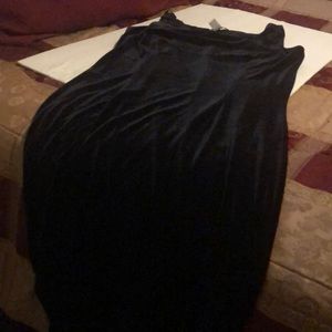 Classic black velvet dress